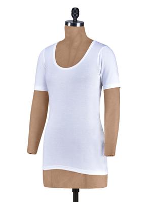solid white cotton spandex top - 1249715 - Standard Image - 2