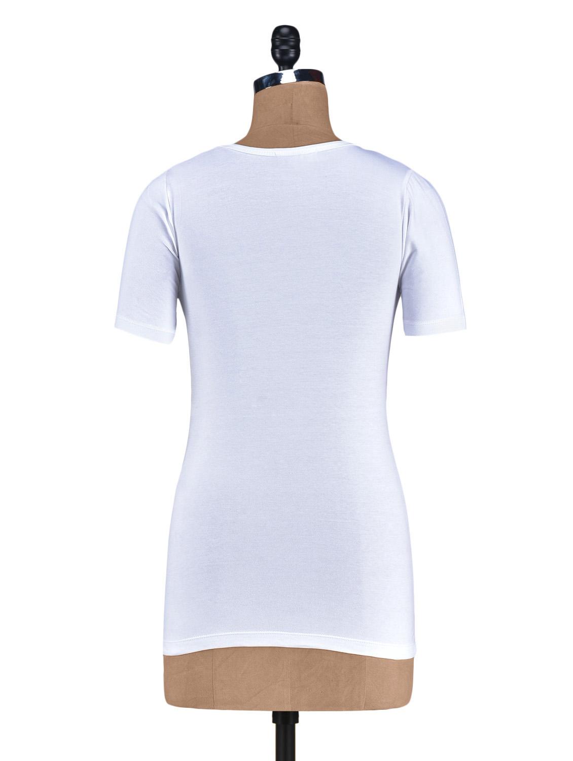 solid white cotton spandex top - 1249715 - Zoom Image - 3