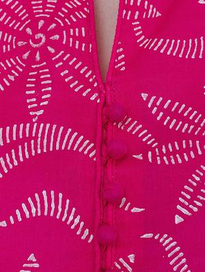pink cotton anarkali kurta - 12502096 - Standard Image - 4