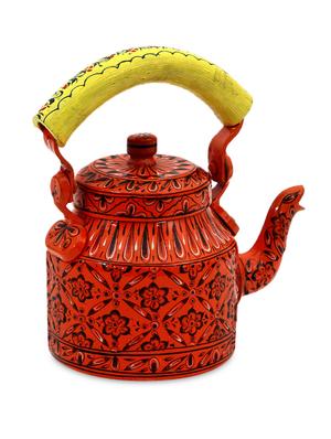 dark orange painted aluminium tea kettle - 1250360 - Standard Image - 2