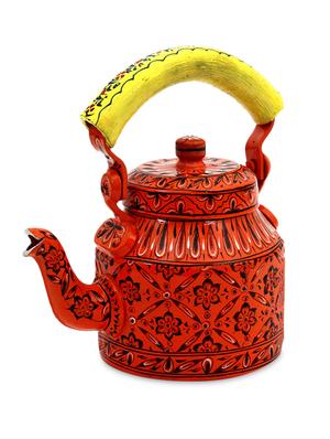 dark orange painted aluminium tea kettle - 1250360 - Standard Image - 4