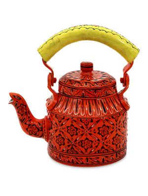 dark orange painted aluminium tea kettle - 1250360 - Standard Image - 5