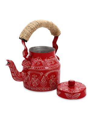 maroon painted tea kettle - 1250369 - Standard Image - 6
