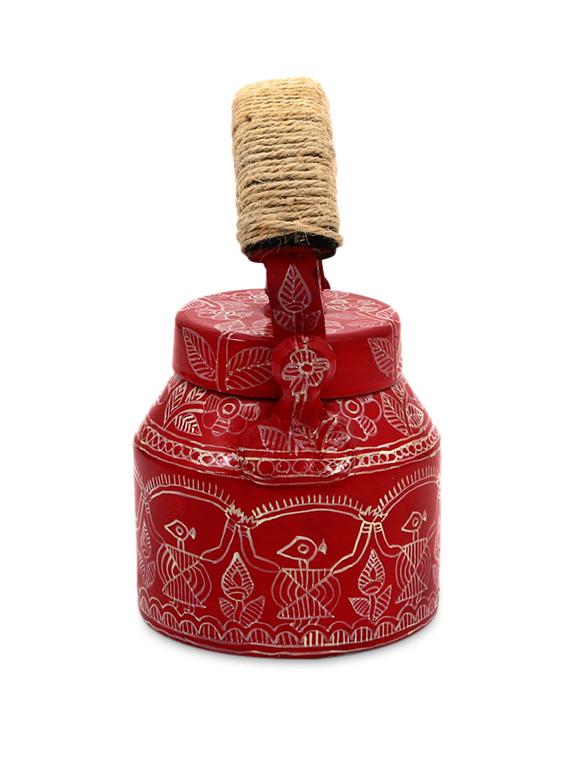 maroon painted tea kettle - 1250369 - Zoom Image - 3
