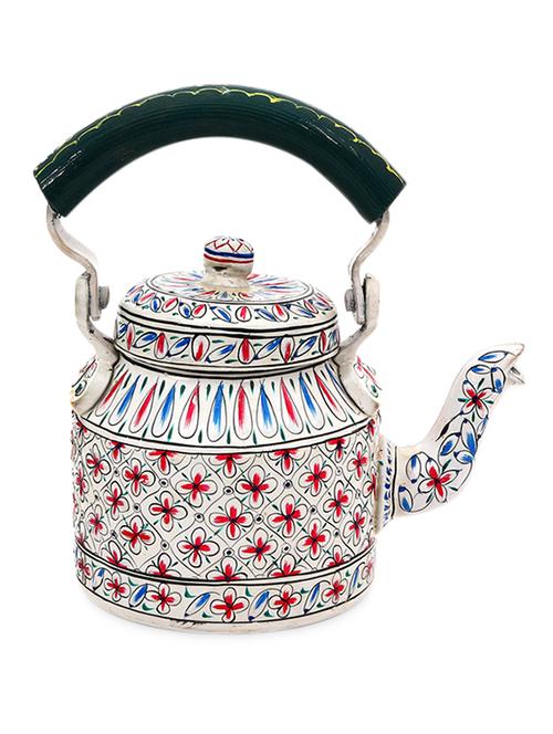 white painted aluminium tea kettle - 1250370 - Standard Image - 1