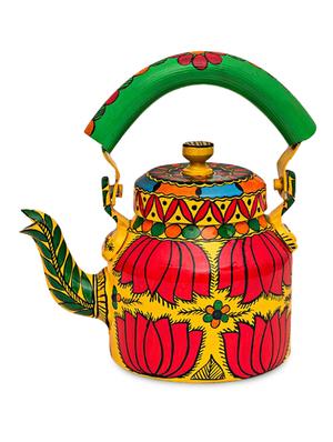 multicoloured lotus handpainted tea set (8pcs) - 1250433 - Standard Image - 2