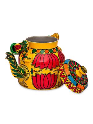 multicoloured lotus handpainted tea set (8pcs) - 1250433 - Standard Image - 5