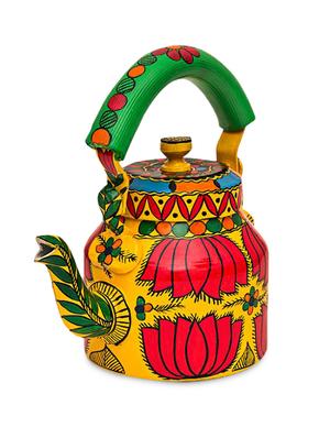 multicoloured lotus handpainted tea set (8pcs) - 1250433 - Standard Image - 6