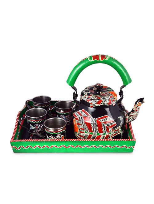 black hand painted tea set - 1250454 - Standard Image - 1