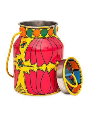yellow painted bucket with lid - 1250480 - Standard Image - 4
