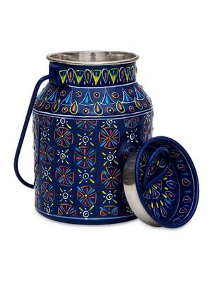 navy blue painted bucket with lid - 1250484 - Standard Image - 4
