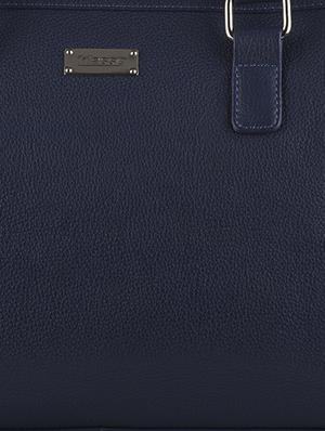 blue leather handbag with sling - 12512838 - Standard Image - 4