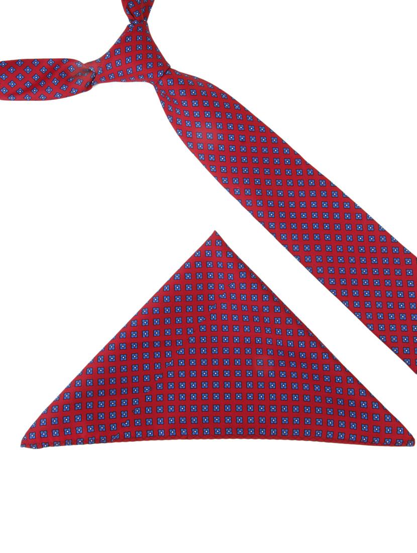 maroon & blue polyester tie - 12523180 - Zoom Image - 1