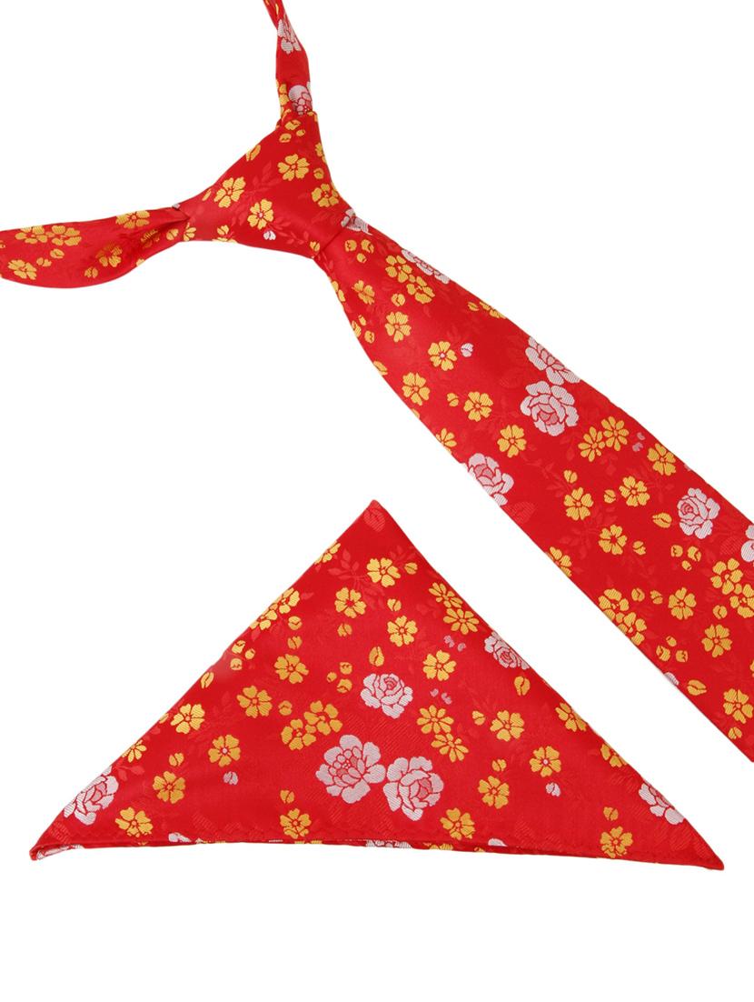 red polyester tie - 12523196 - Zoom Image - 1