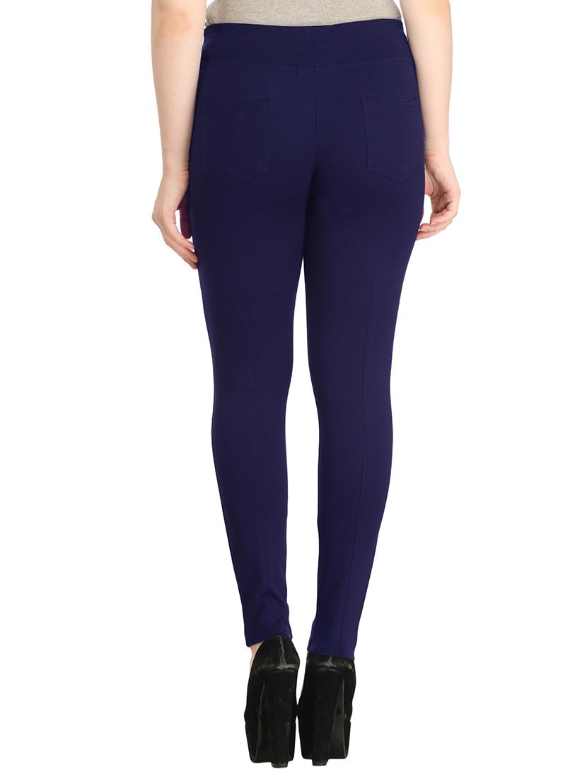 navy blue polyester jeggings - 12523757 - Zoom Image - 3