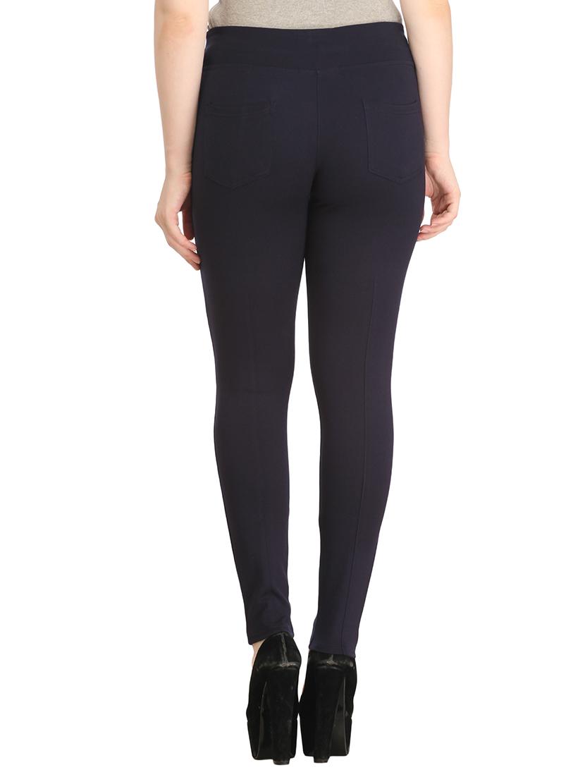 black polyester jeggings - 12523758 - Zoom Image - 3