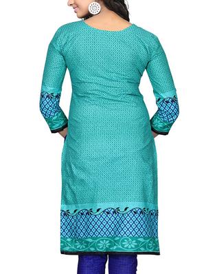 blue cotton salwar suits unstitched suit - 12524729 - Standard Image - 3