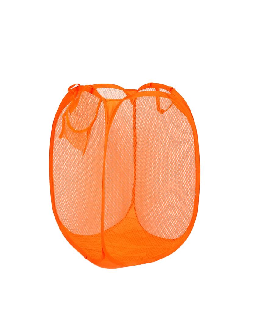 orange fabric foldable laundry basket - 12526168 - Zoom Image - 1