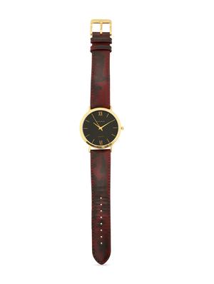 red genuine leather analogue watch - 1252854 - Standard Image - 2