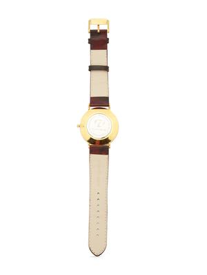 red genuine leather analogue watch - 1252854 - Standard Image - 6