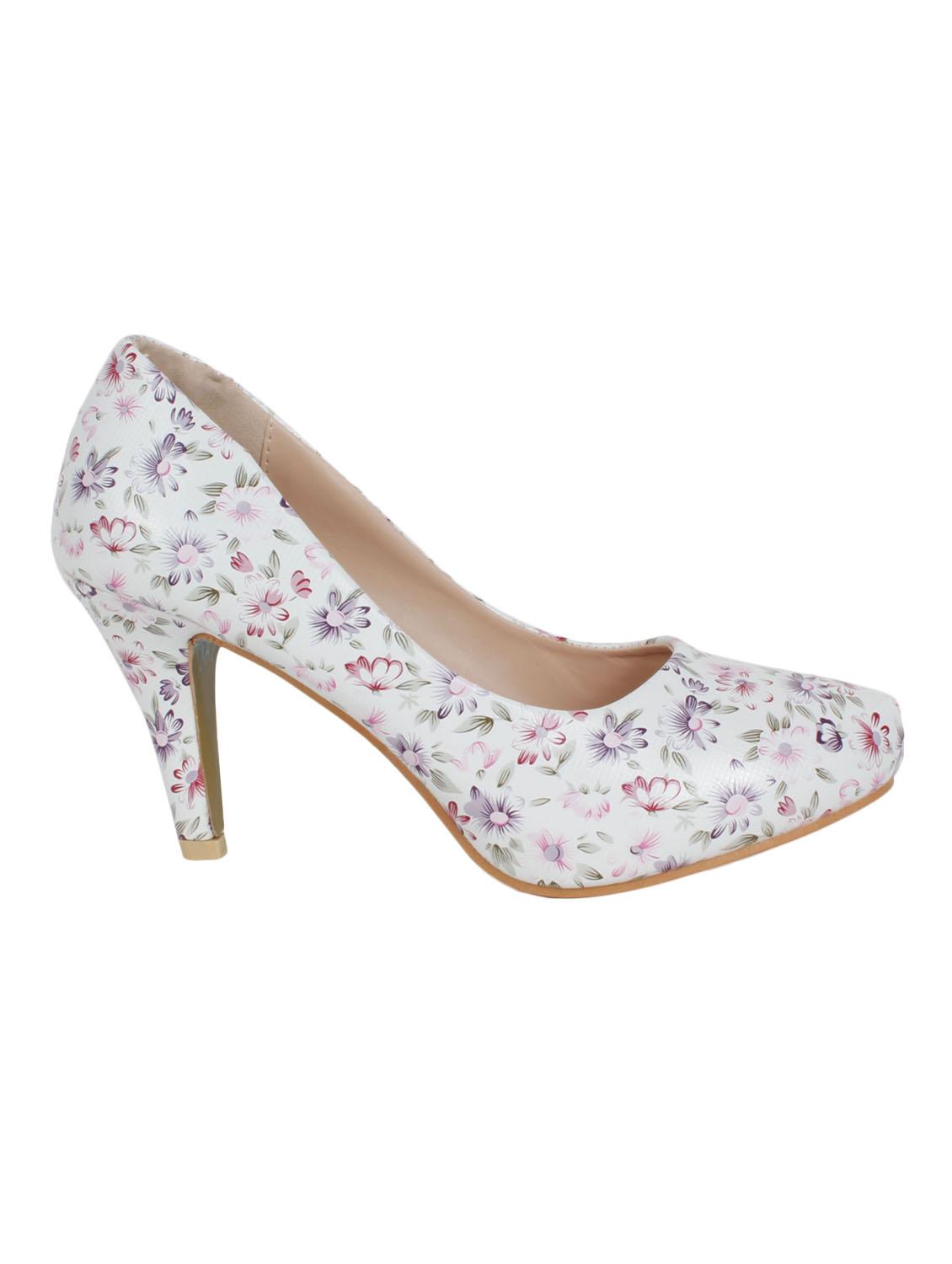 white leatherette slip on pumps - 12543336 - Zoom Image - 2