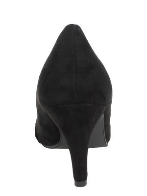 black leatherette slip on pumps - 12543357 - Standard Image - 3