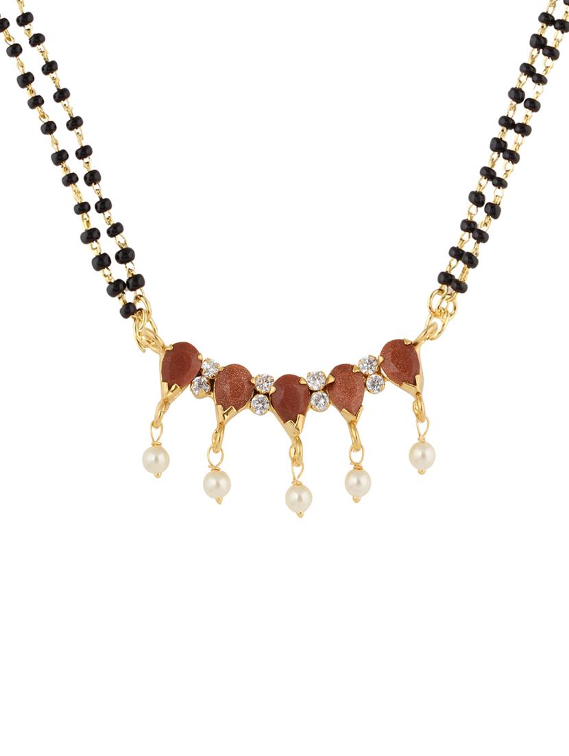 brown gold plated pendant - 12553237 - Zoom Image - 1