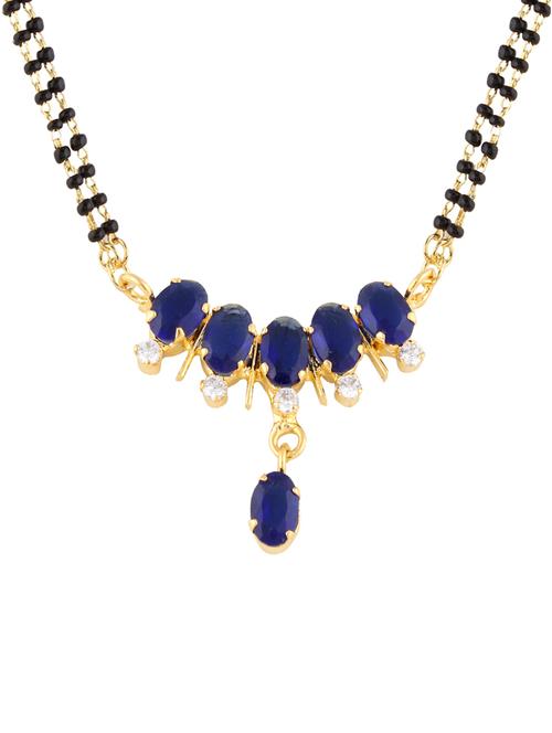 blue gold plated pendant - 12553248 - Standard Image - 1