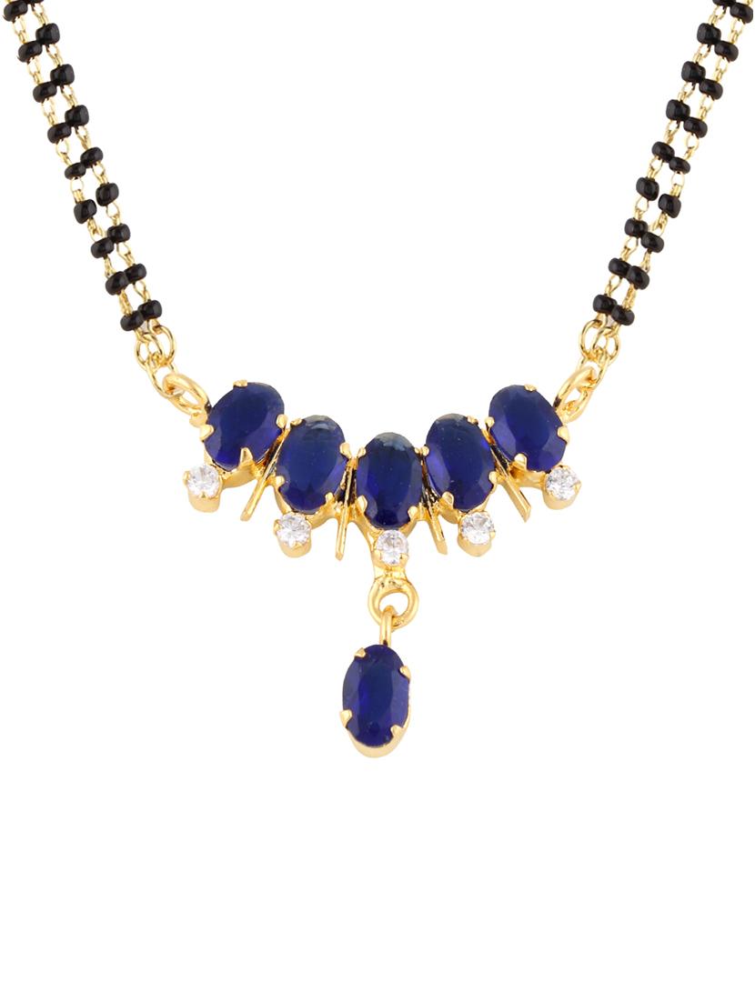 blue gold plated pendant - 12553248 - Zoom Image - 1