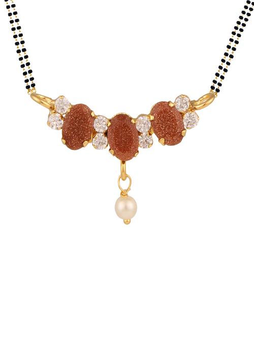 brown gold plated pendant - 12553250 - Very Small Image - 1