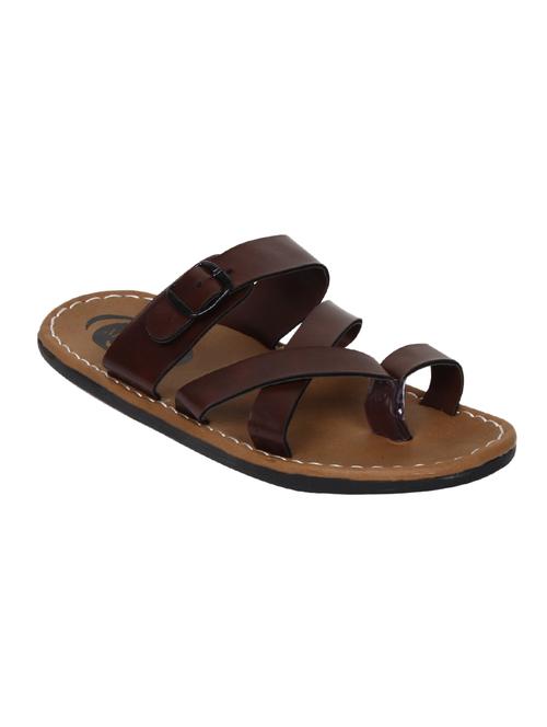 brown leatherette sandals - 12553592 -  Standard Image - 0