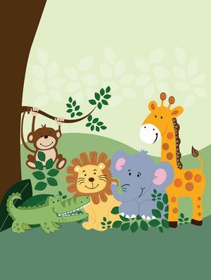 lushomes digitally printed kids design 1 shower curtain with 10 eyelets - 12555252 - Standard Image - 2