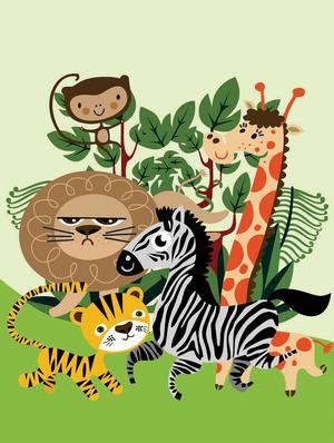 lushomes digitally printed kids design shower curtain with 10 eyelets - 12555253 - Standard Image - 2