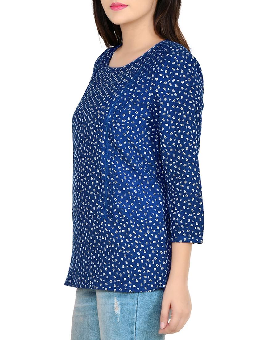 blue cotton top - 12555259 - Zoom Image - 2