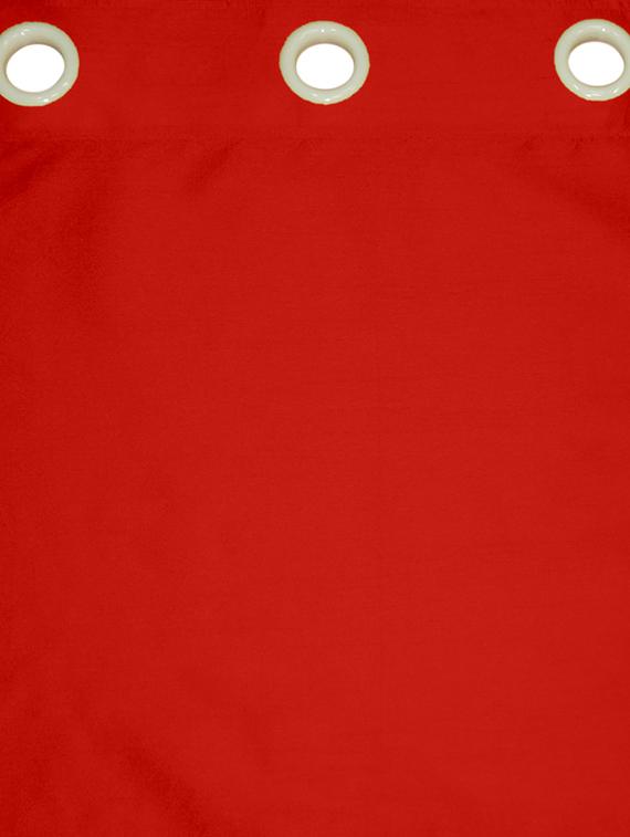 lushomes red dupion silk curtain with 6 plastic eyelets (pack of 2 pcs) for windows - 12555425 - Zoom Image - 2