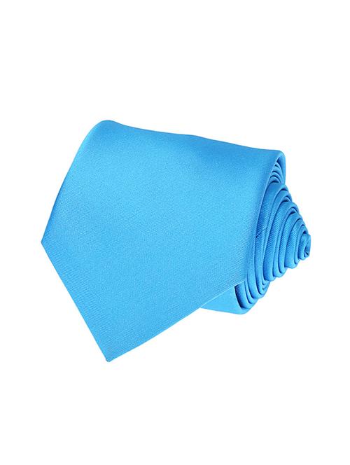 blue micro fiber tie - 12557132 - Standard Image - 1