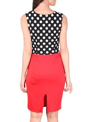 cowl neck polka dotted sheath dress - 12558841 - Standard Image - 3