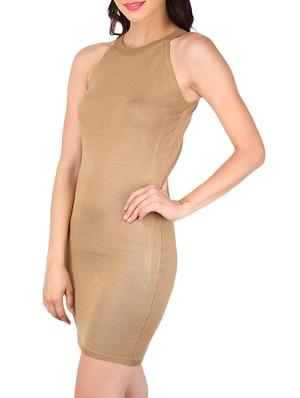 halter neck knitted bodycon dress - 12558844 - Standard Image - 2