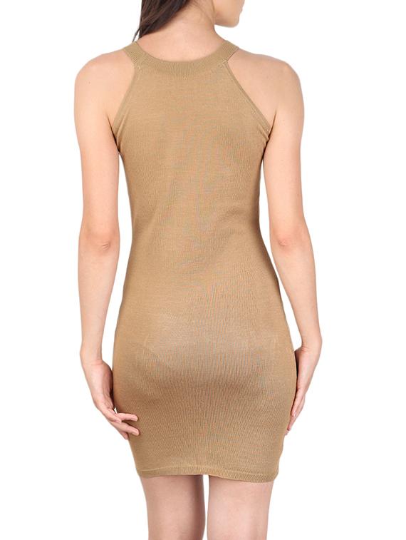 halter neck knitted bodycon dress - 12558844 - Zoom Image - 3