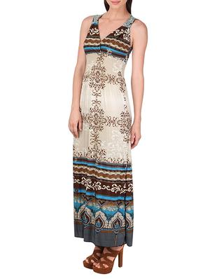lace detail surplice maxi dress - 12558847 - Standard Image - 2