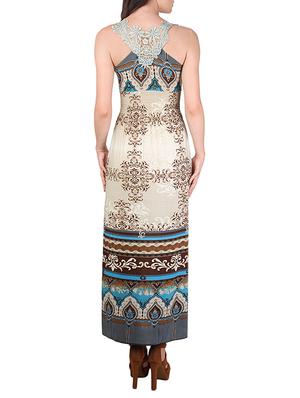 lace detail surplice maxi dress - 12558847 - Standard Image - 3