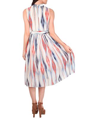 mock neck flared dress - 12558854 - Standard Image - 3