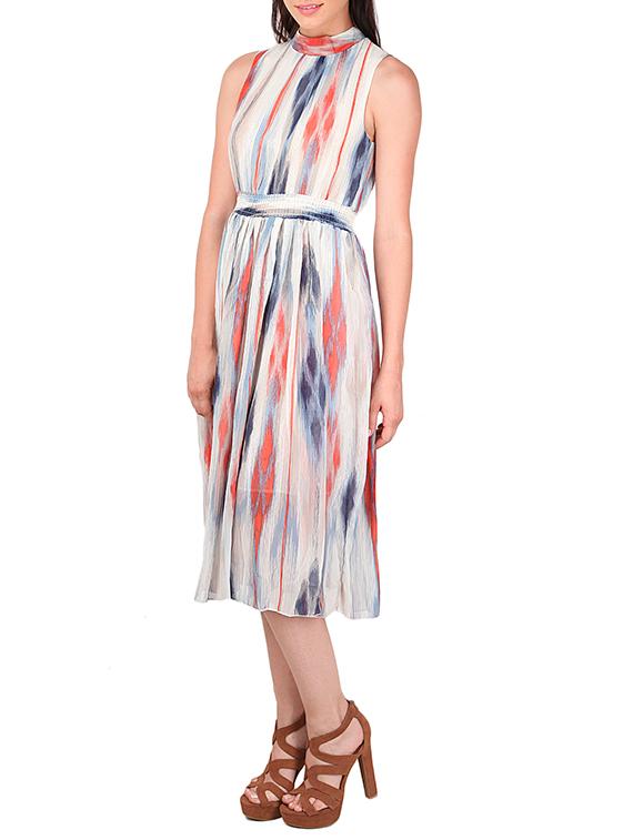 mock neck flared dress - 12558854 - Zoom Image - 2