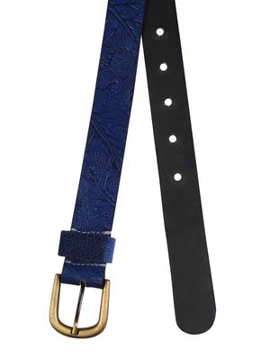 leather embossed maroon belt - 12559231 - Standard Image - 4