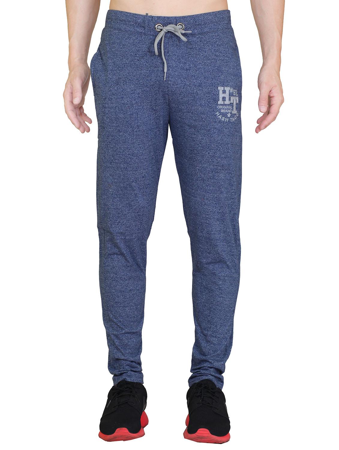 light blue cotton full length track pant - 12560812 - Zoom Image - 1