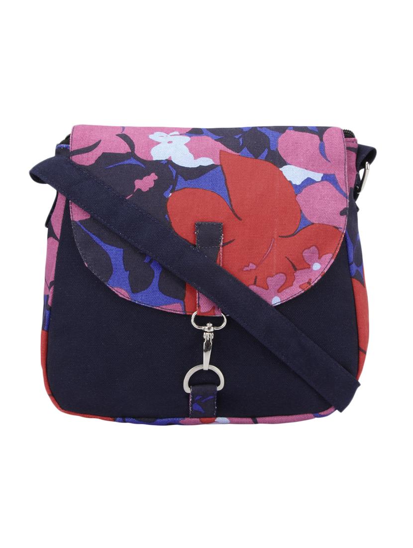 multi canvas floral printed sling bag - 12562180 - Zoom Image - 1