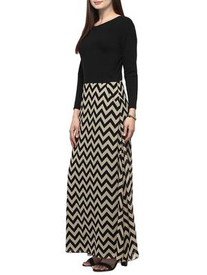chevron print maxi dress - 12562919 - Standard Image - 2