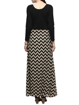 chevron print maxi dress - 12562919 - Standard Image - 3