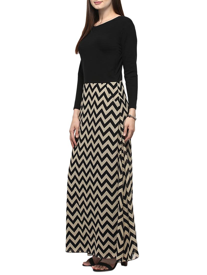 chevron print maxi dress - 12562919 - Zoom Image - 2