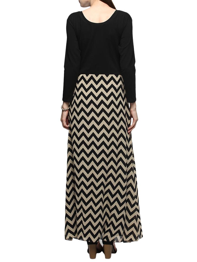 chevron print maxi dress - 12562919 - Zoom Image - 3